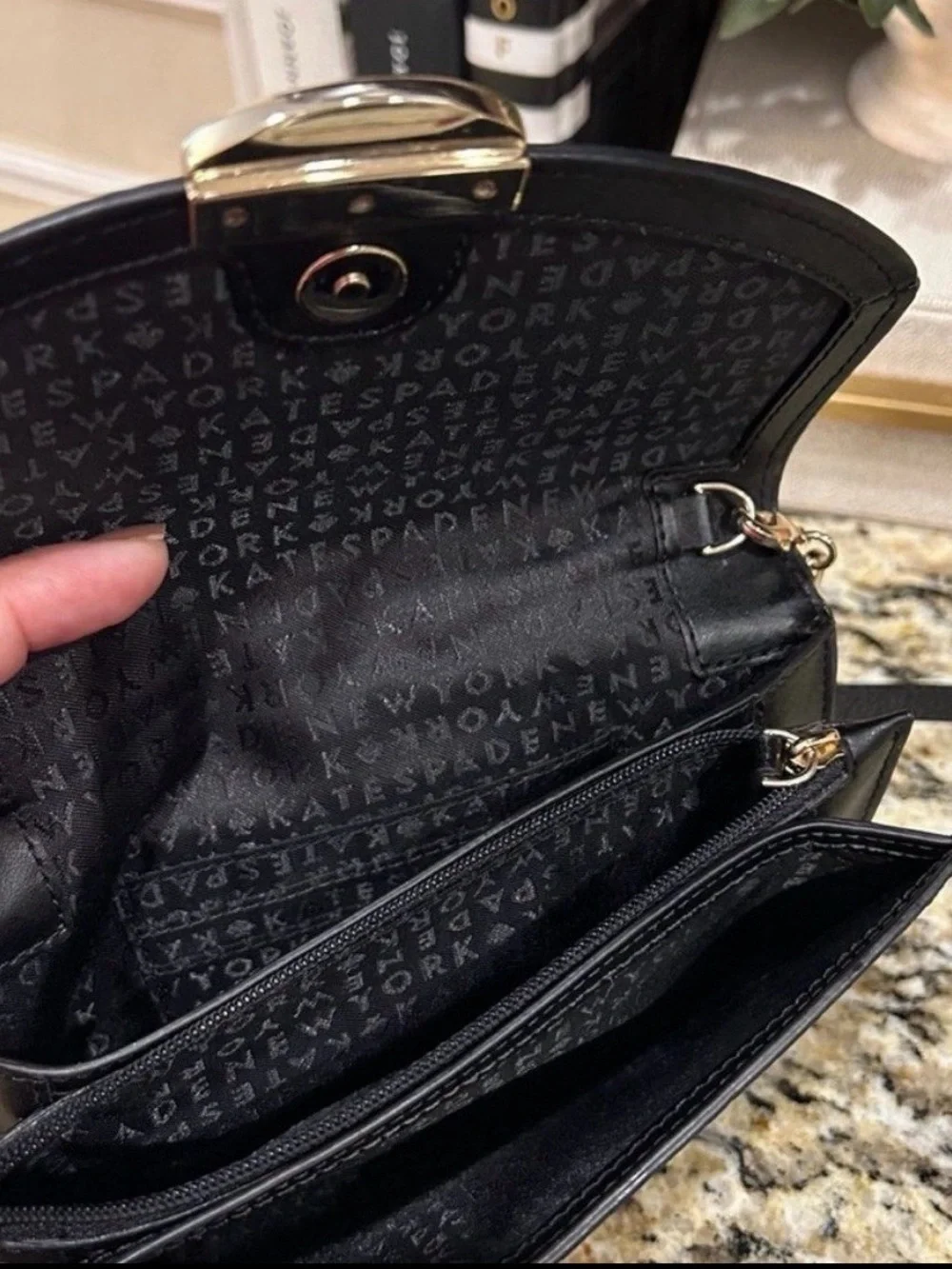Kate Spade Mini Black Handbag like new